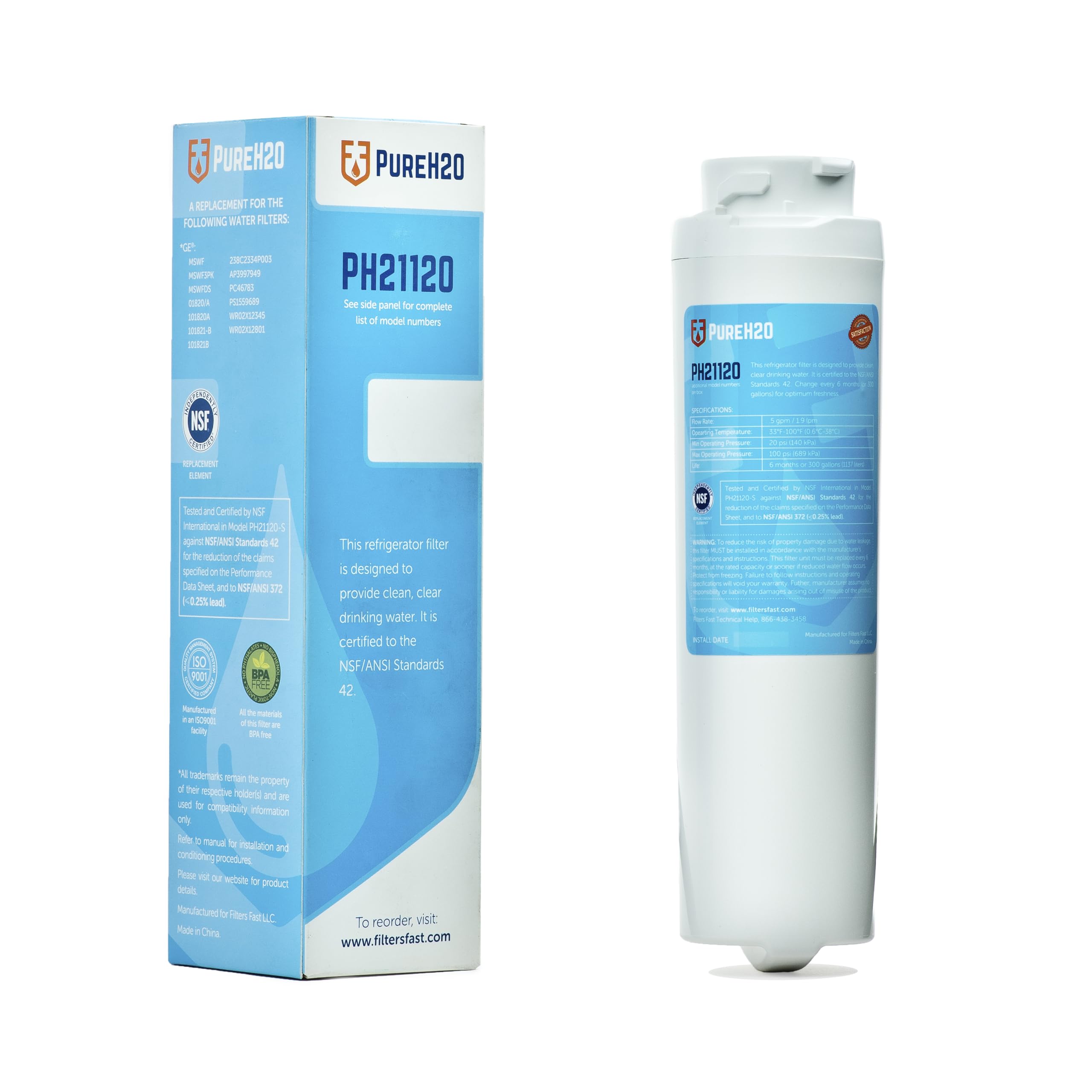 Amazon.com: PureH2O PH21120 Compatible Replacement for GE MSWF